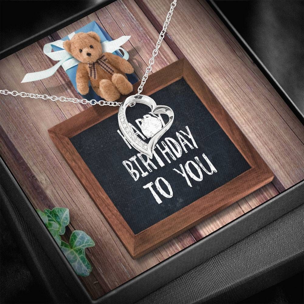 Happy Birthday To You Lovely Bear Forever Love Necklace