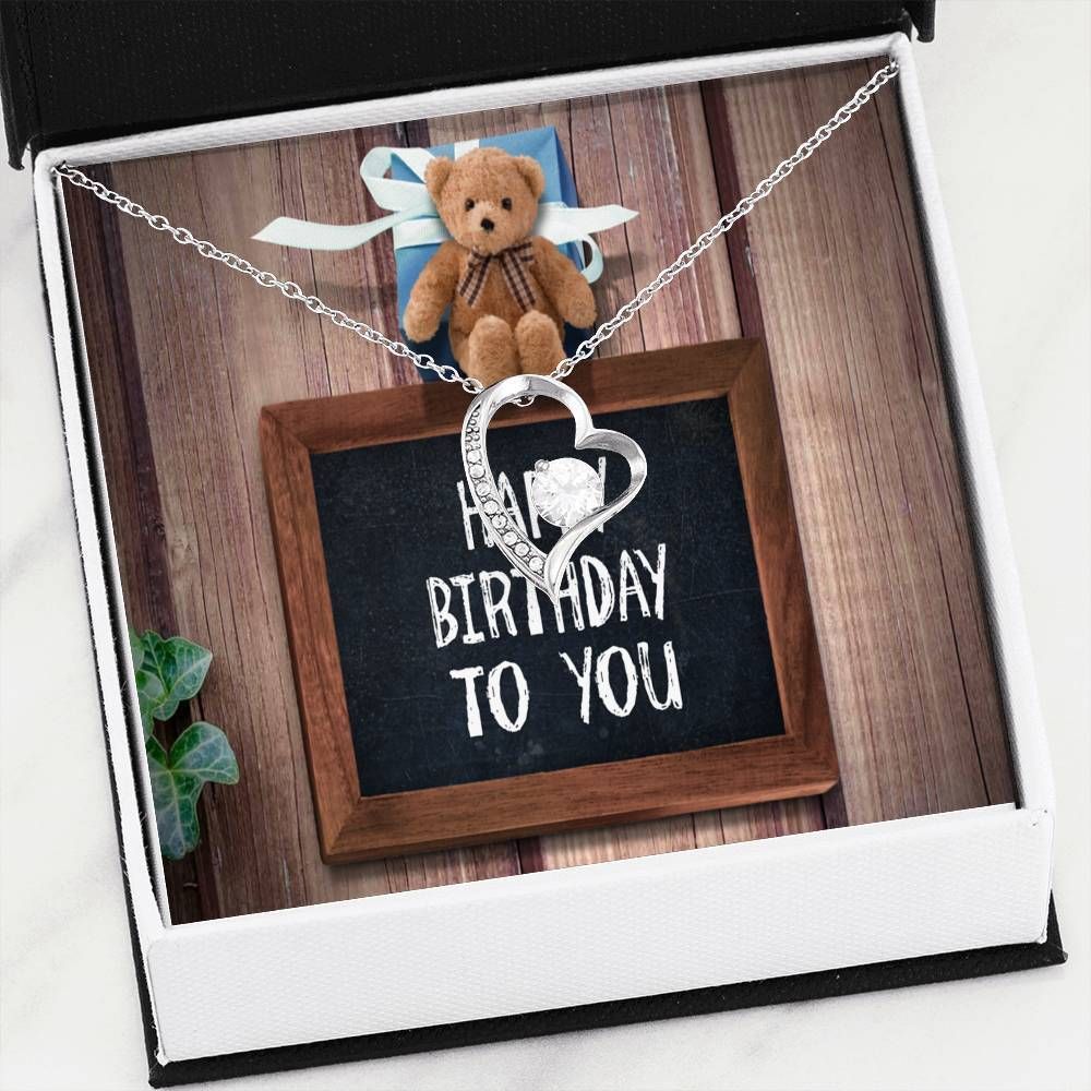 Happy Birthday To You Lovely Bear Forever Love Necklace