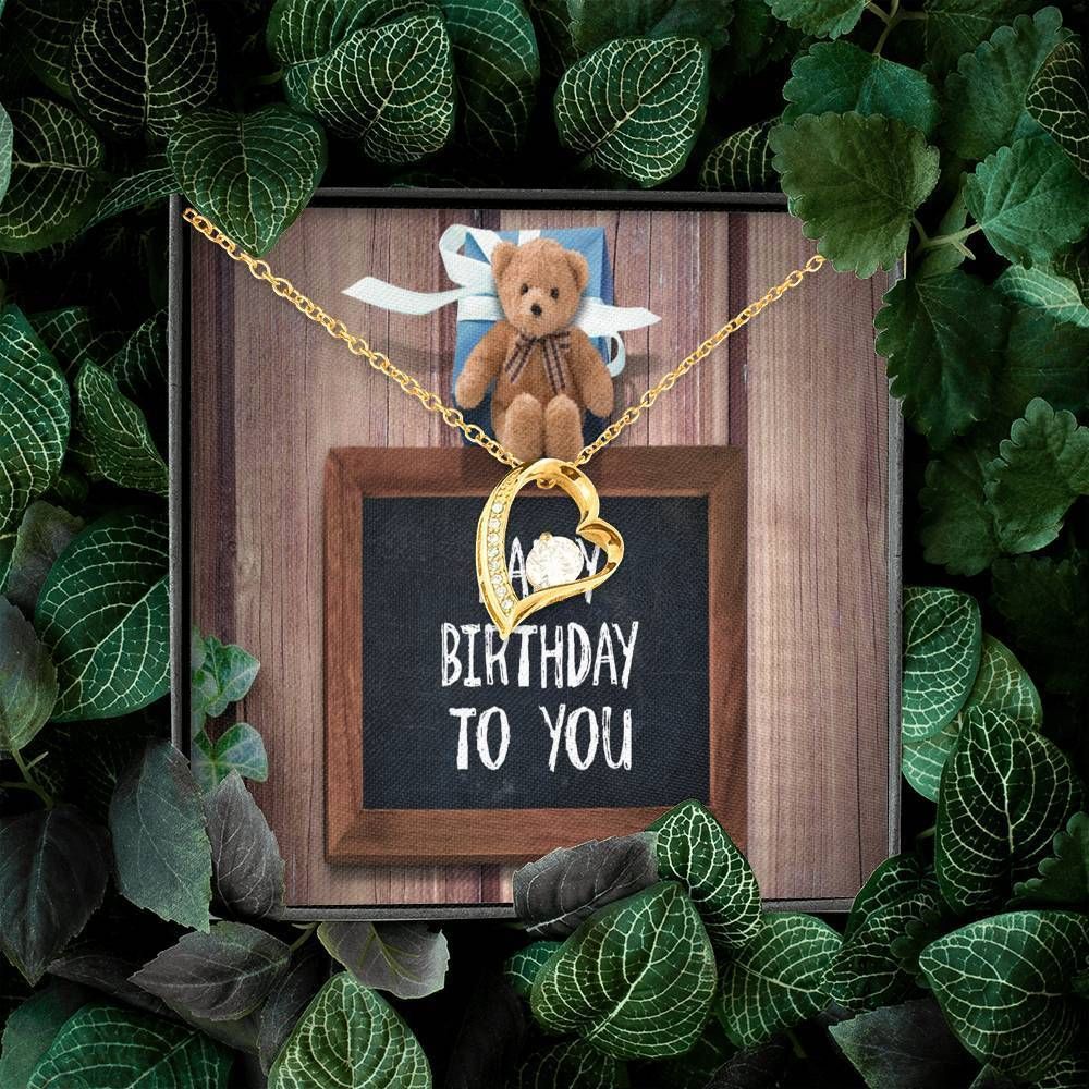 Happy Birthday To You Lovely Bear Forever Love Necklace