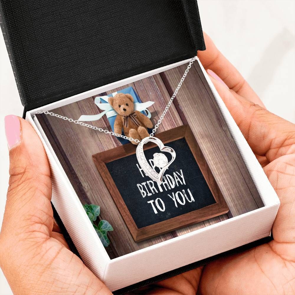 Happy Birthday To You Lovely Bear Forever Love Necklace