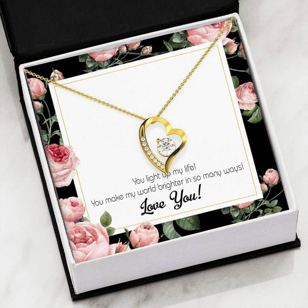 Forever Love Necklace Gift For Fiancee Light Up My Life Forever Love Necklace Forever Love Necklace