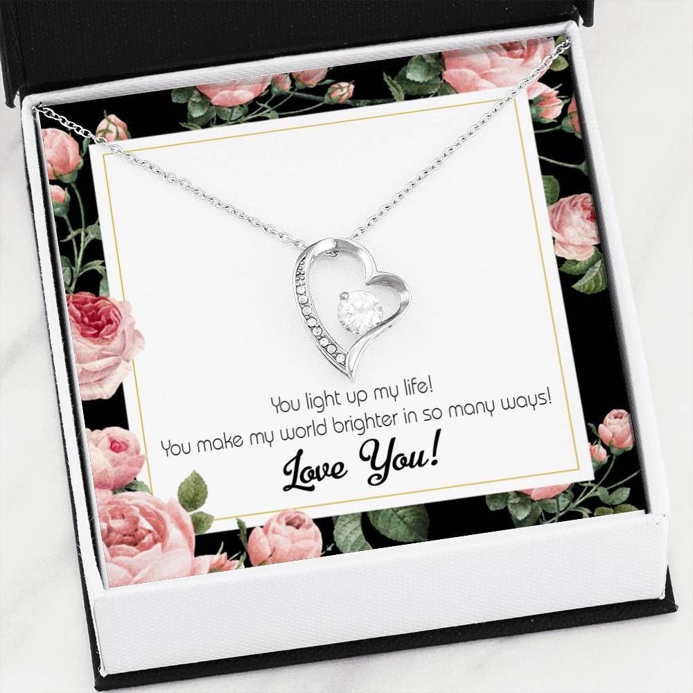 Forever Love Necklace Gift For Fiancee Light Up My Life Forever Love Necklace Forever Love Necklace