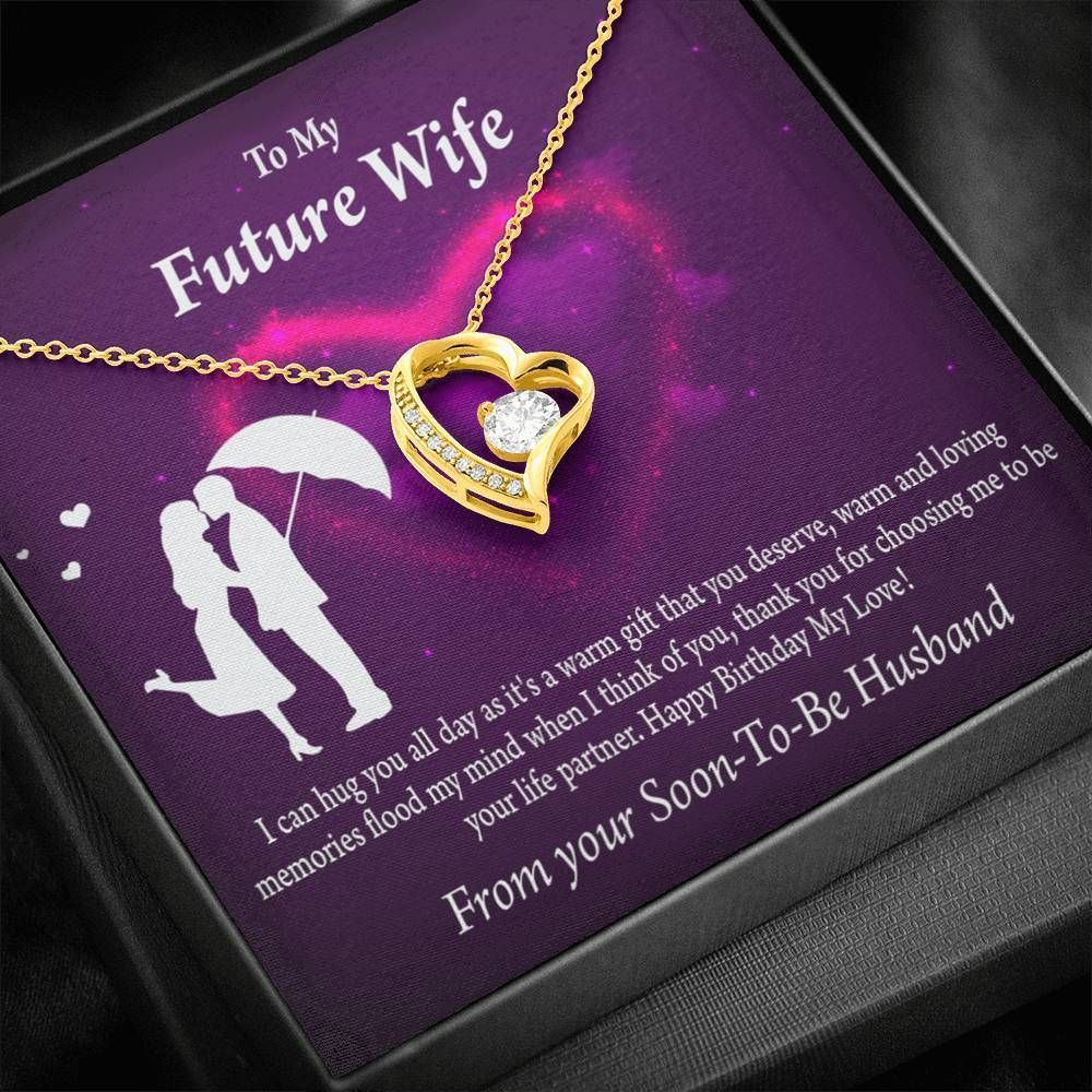 18K Gold Forever Love Necklace Gift For Future Wfe Thank You Forever Love Necklace Forever Love Necklace