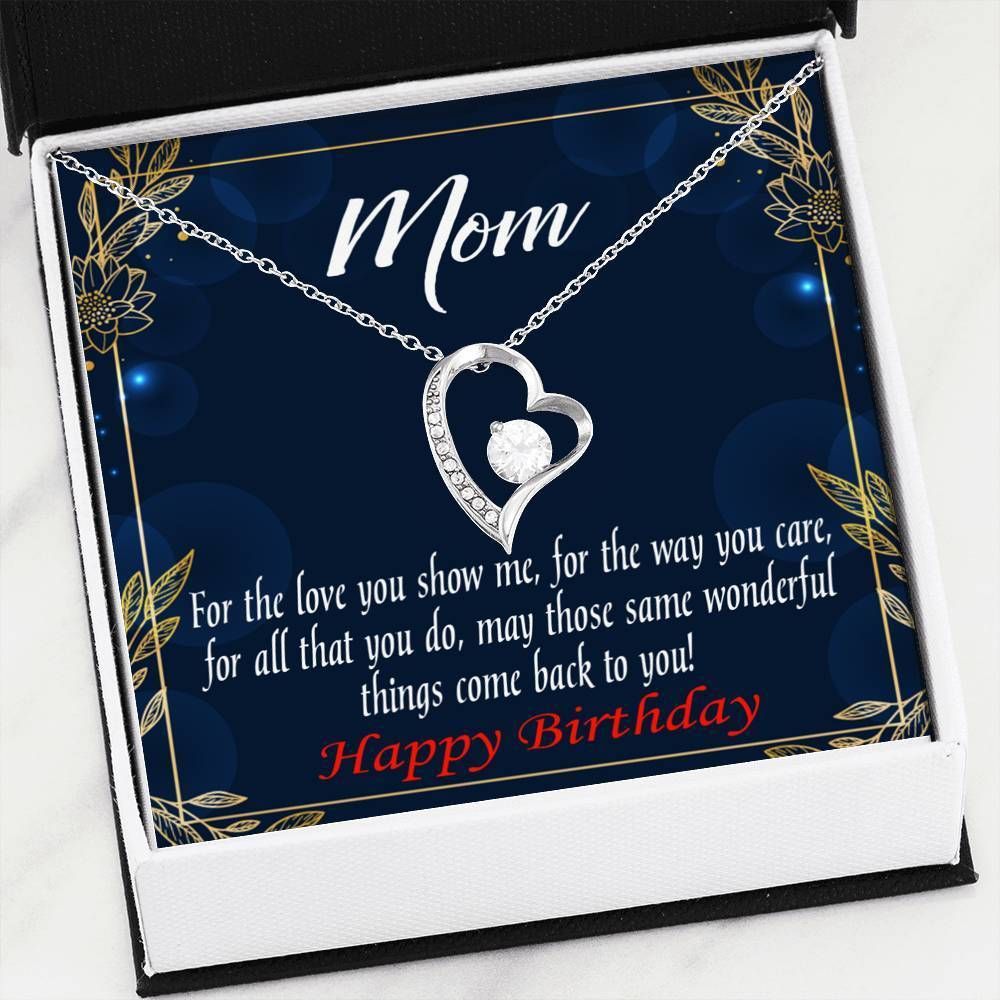 For The Love You Show Me Gift For Mom 18K Gold Forever Love Necklace