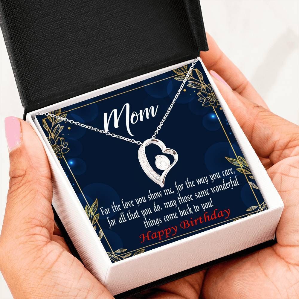 For The Love You Show Me Gift For Mom 18K Gold Forever Love Necklace