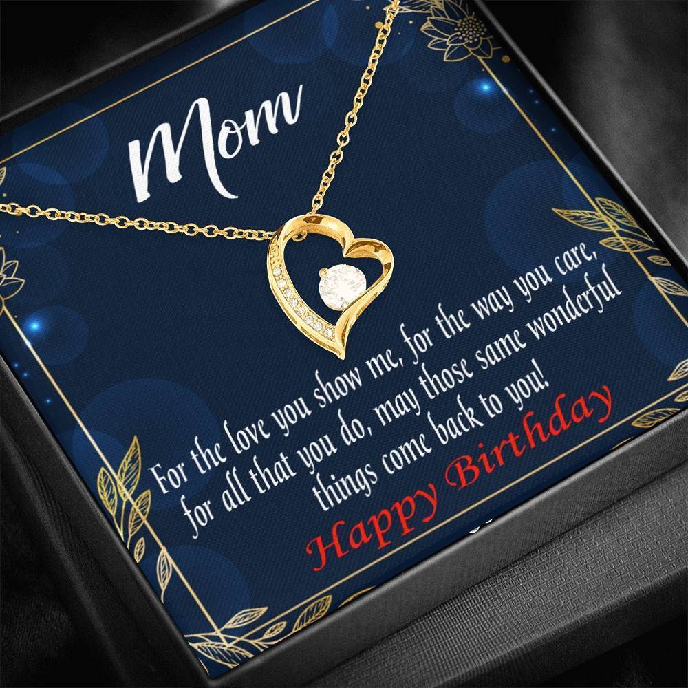 For The Love You Show Me Gift For Mom 18K Gold Forever Love Necklace