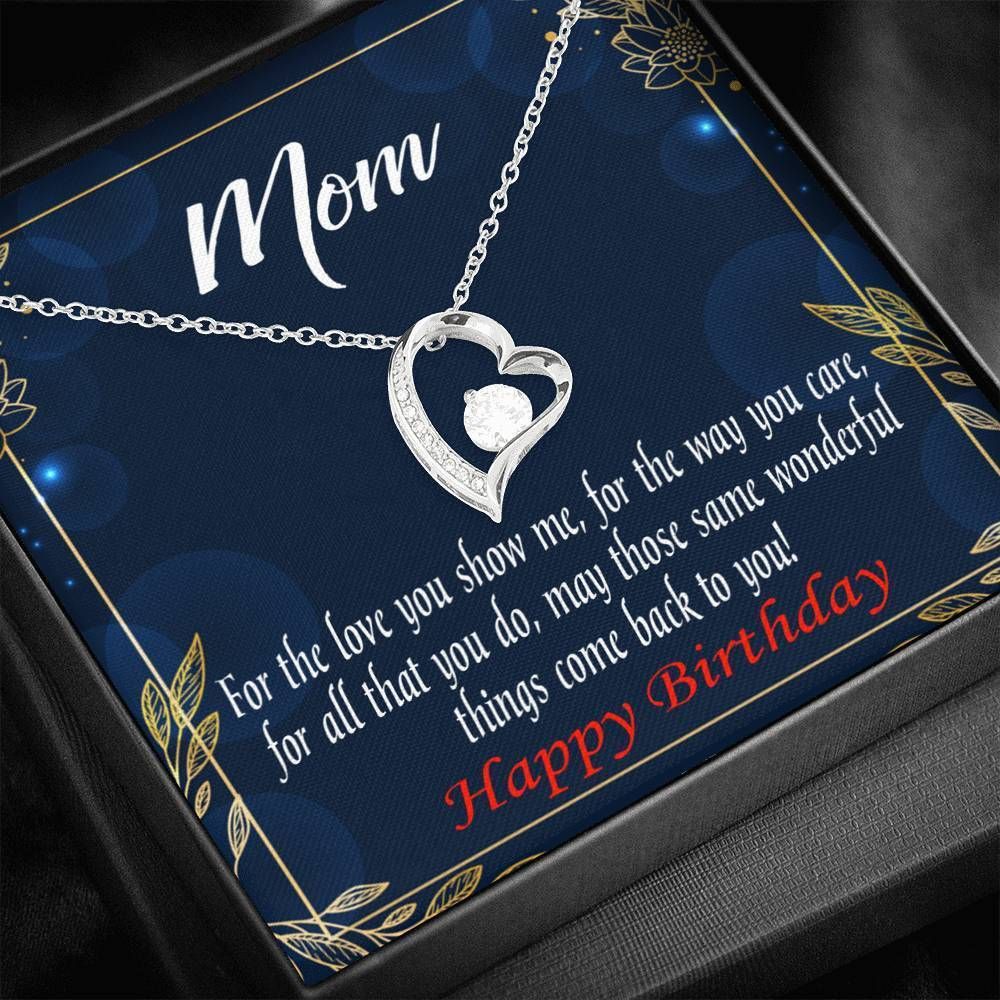 For The Love You Show Me Gift For Mom 18K Gold Forever Love Necklace