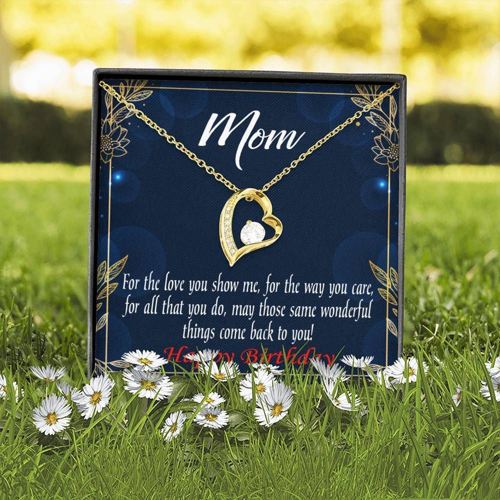 For The Love You Show Me Gift For Mom 18K Gold Forever Love Necklace