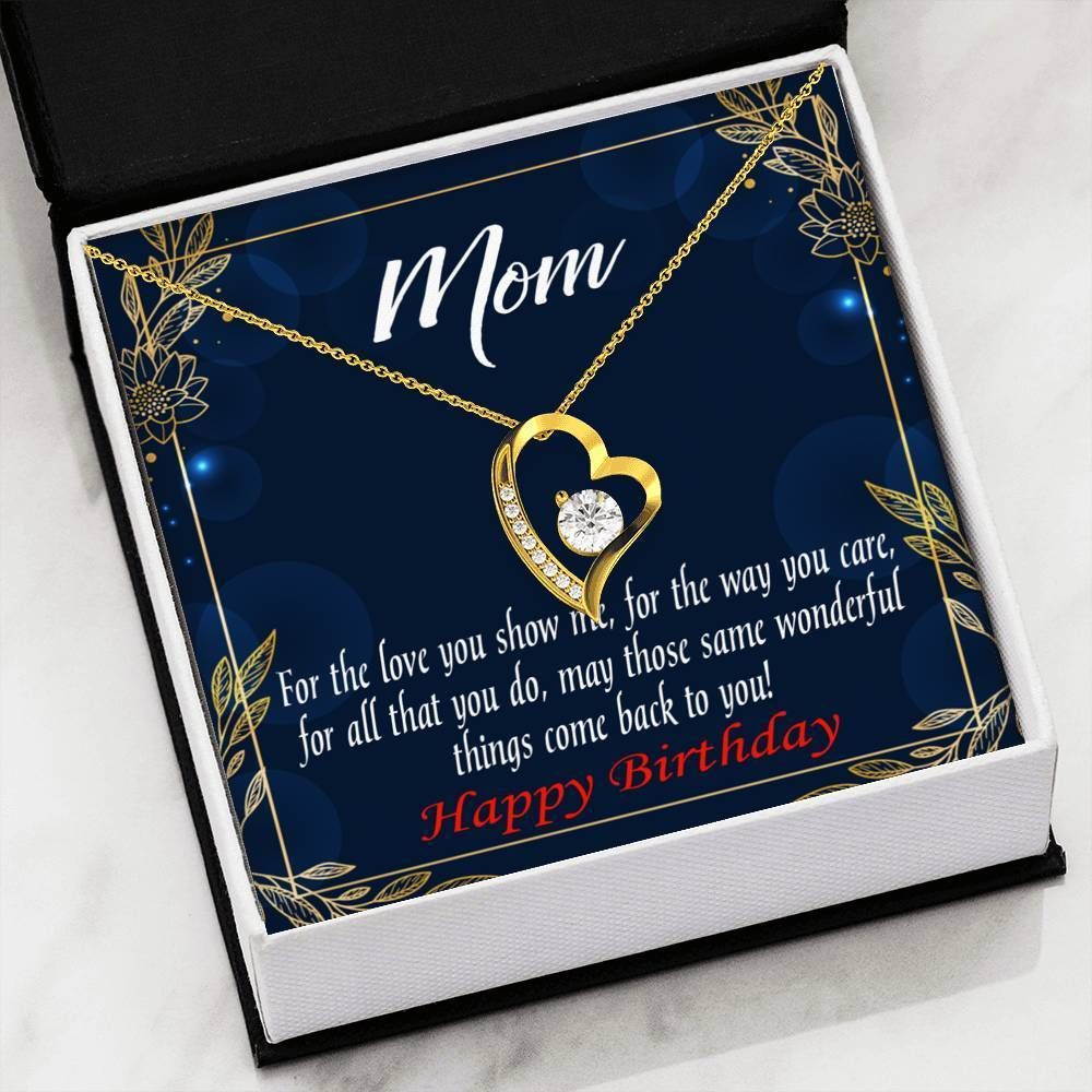 For The Love You Show Me Gift For Mom 18K Gold Forever Love Necklace