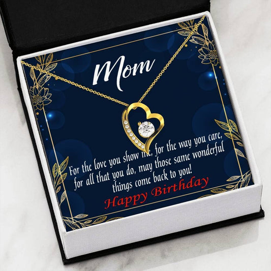 For The Love You Show Me Gift For Mom 18K Gold Forever Love Necklace