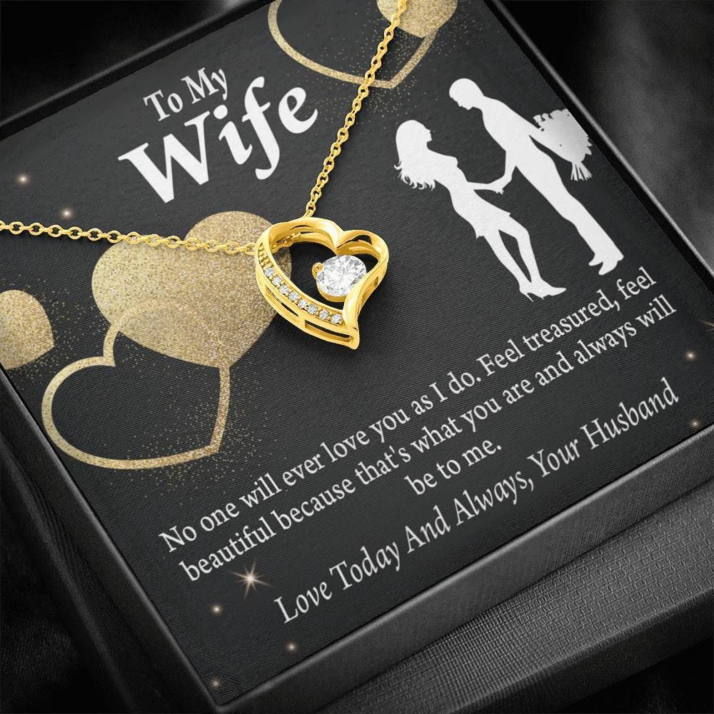 Gift For Wife Love Today And Always 18K Gold Forever Love Necklace