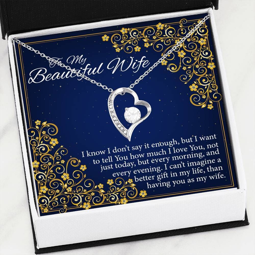 Gift For Wife I Love You So Much Forever Love Necklace