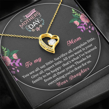 Happy Mother's Day Your Family To Be Happy Forever Love Necklace