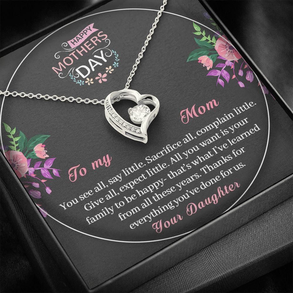 Happy Mother's Day Your Family To Be Happy Forever Love Necklace