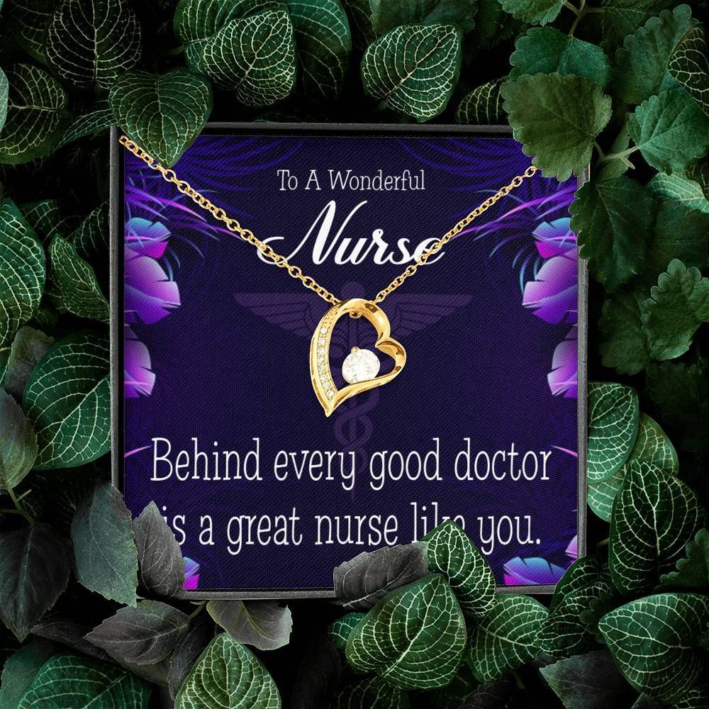 Gift For Nurse Behind Every Good Doctor Is A Great Nurse Like You Forever Love Necklace