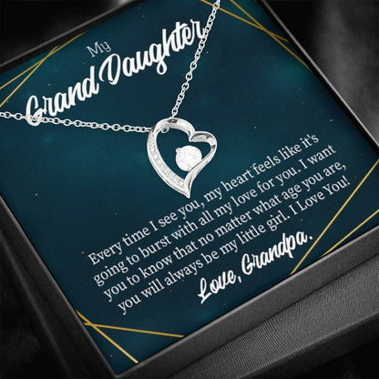 All My Love For You Gift For Granddaughter 18K Gold Forever Love Necklace