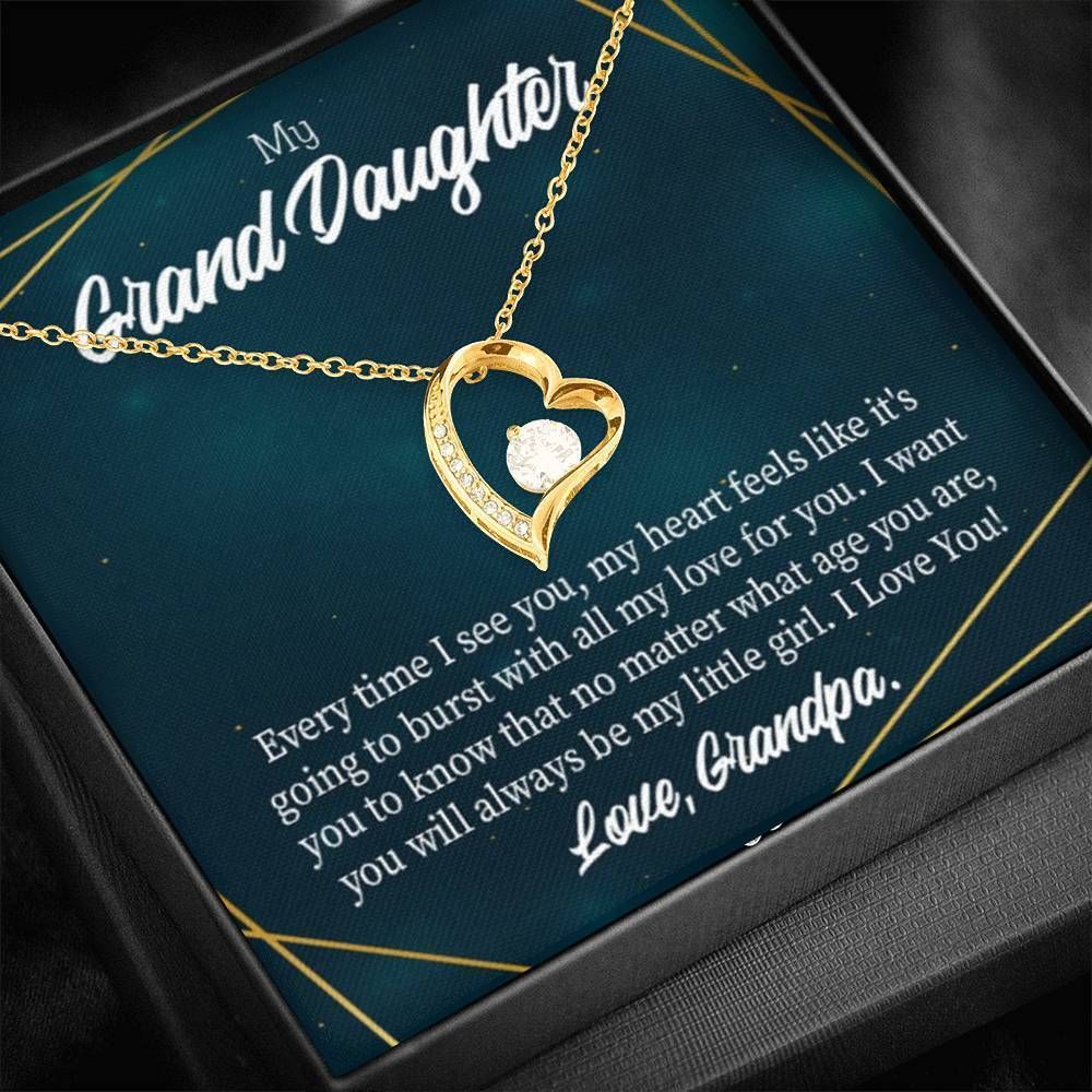 All My Love For You Gift For Granddaughter 18K Gold Forever Love Necklace