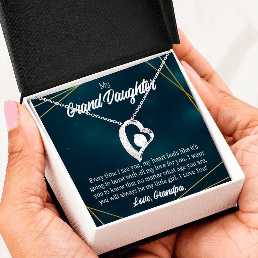 All My Love For You Gift For Granddaughter 18K Gold Forever Love Necklace