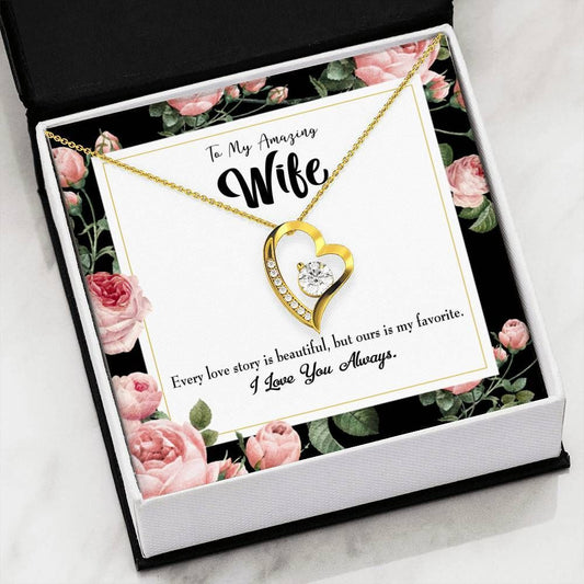 Gift For Wife I Love You Always Forever Love Necklace