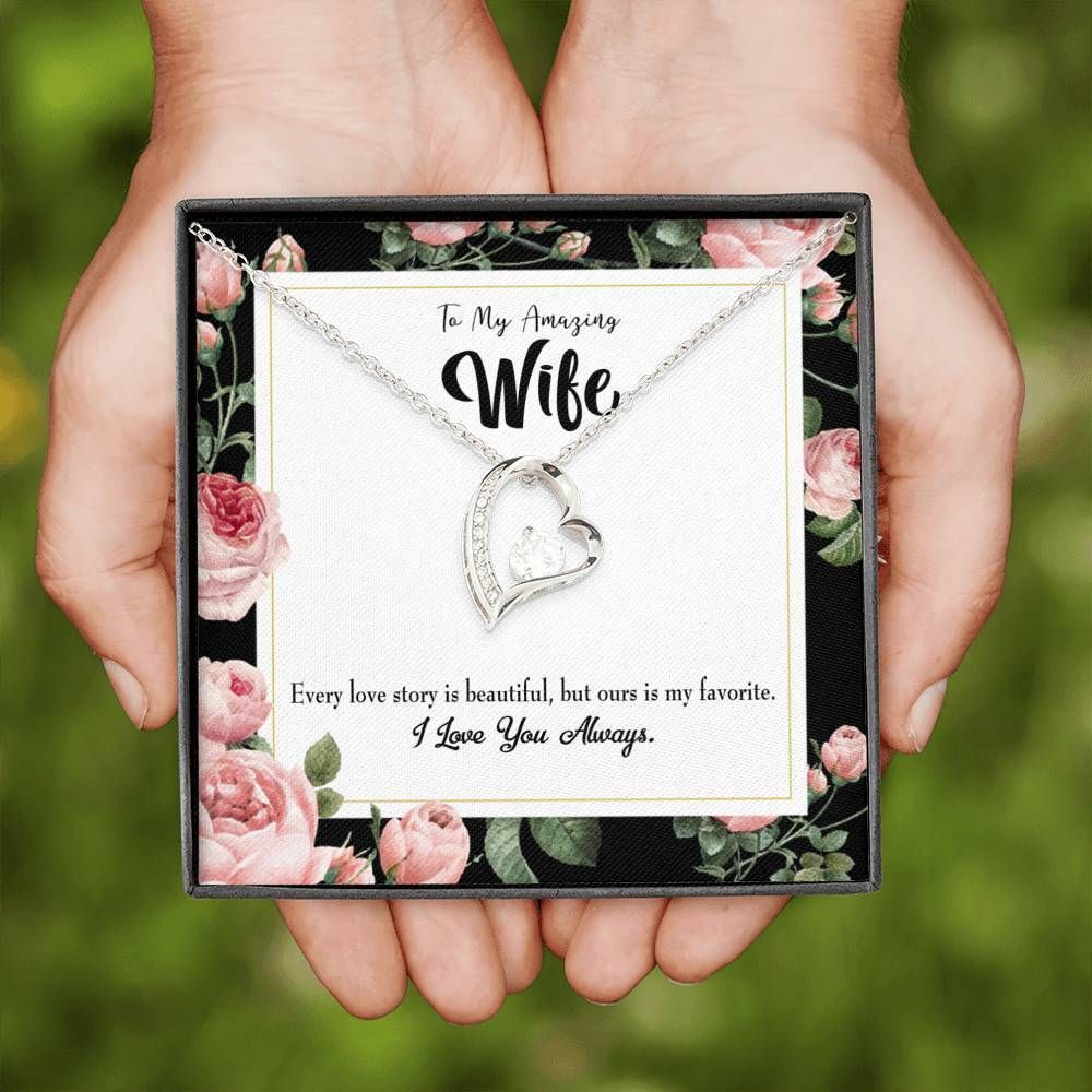 Gift For Wife I Love You Always Forever Love Necklace