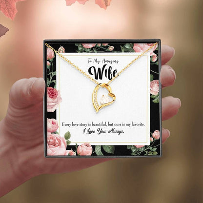 Gift For Wife I Love You Always Forever Love Necklace