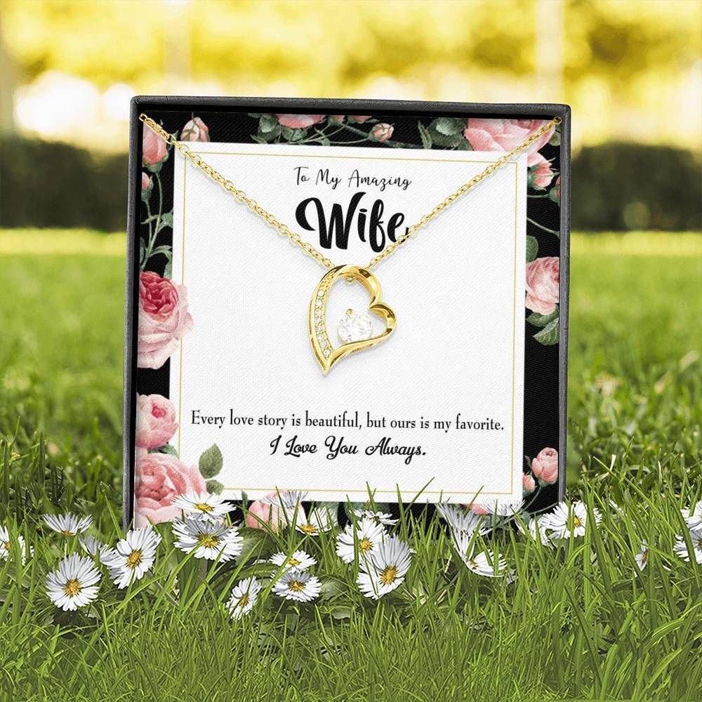 Gift For Wife I Love You Always Forever Love Necklace