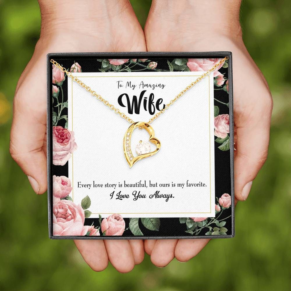 Gift For Wife I Love You Always Forever Love Necklace