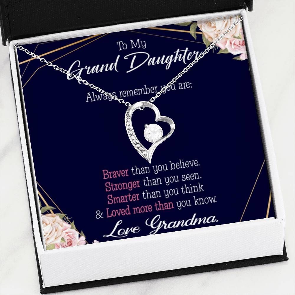 Gift For Granddaughter Loved More Than You Know Forever Love Necklace