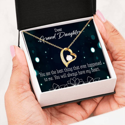 18K Gold Forever Love Necklace Gift For Granddaughter You Are The Best Forever Love Necklace Forever Love Necklace