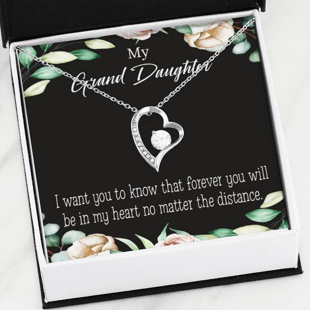 18K Gold Forever Love Necklace Gift For Granddaughter Forever In My Heart Forever Love Necklace Forever Love Necklace