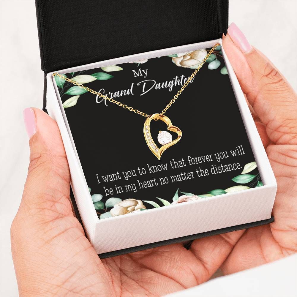 18K Gold Forever Love Necklace Gift For Granddaughter Forever In My Heart Forever Love Necklace Forever Love Necklace