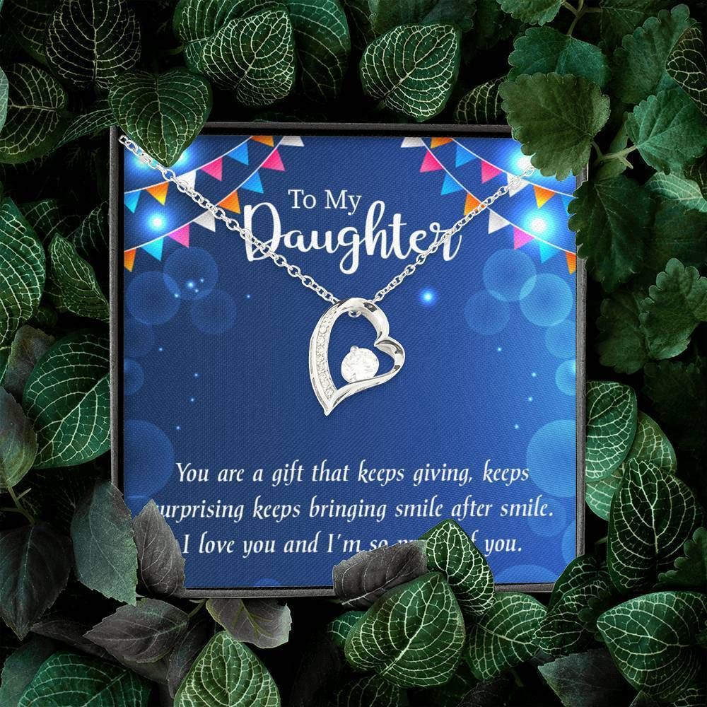 I Love You And I'm So Proud Of You Gift For Daughter Forever Love Necklace