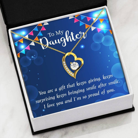 I Love You And I'm So Proud Of You Gift For Daughter Forever Love Necklace