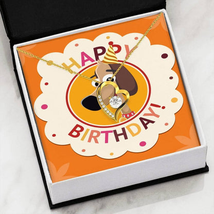 Happy Birthday Lovely Dog Forever Love Necklace