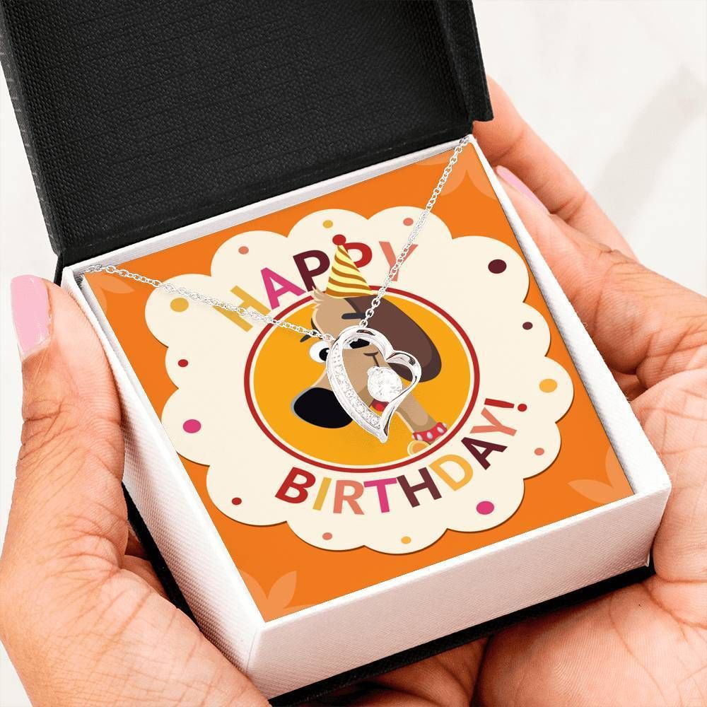 Happy Birthday Lovely Dog Forever Love Necklace