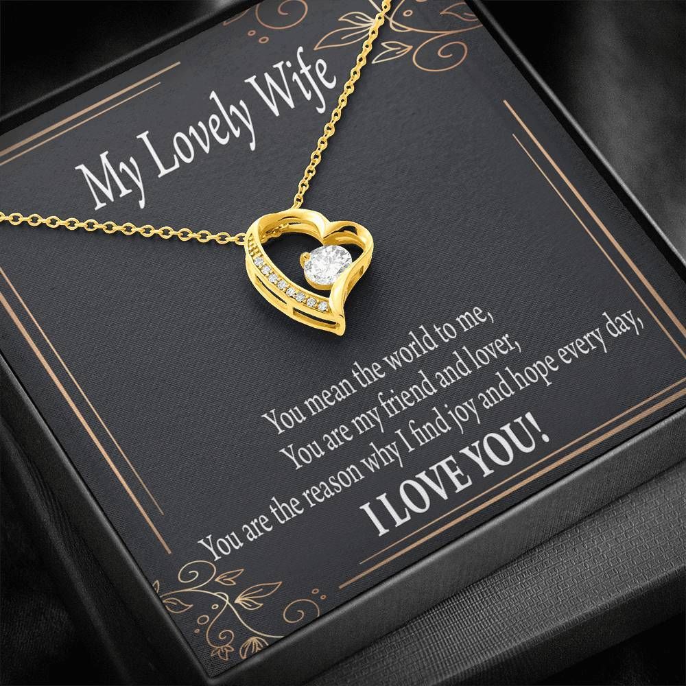 Gift For Wife You Mean The World To Me Forever Love Necklace