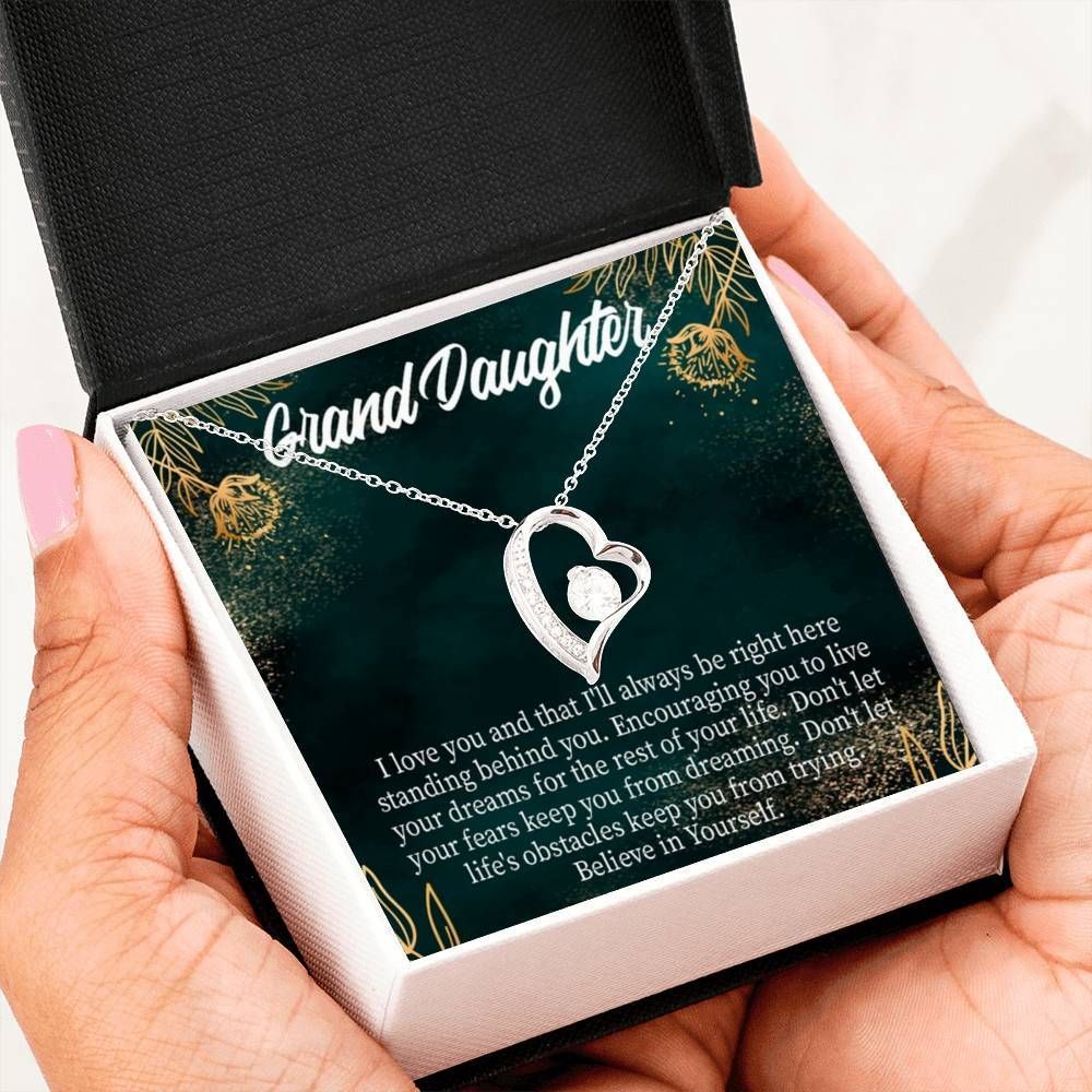 Believe In Yourself Gift For Granddaughter 18K Gold Forever Love Necklace