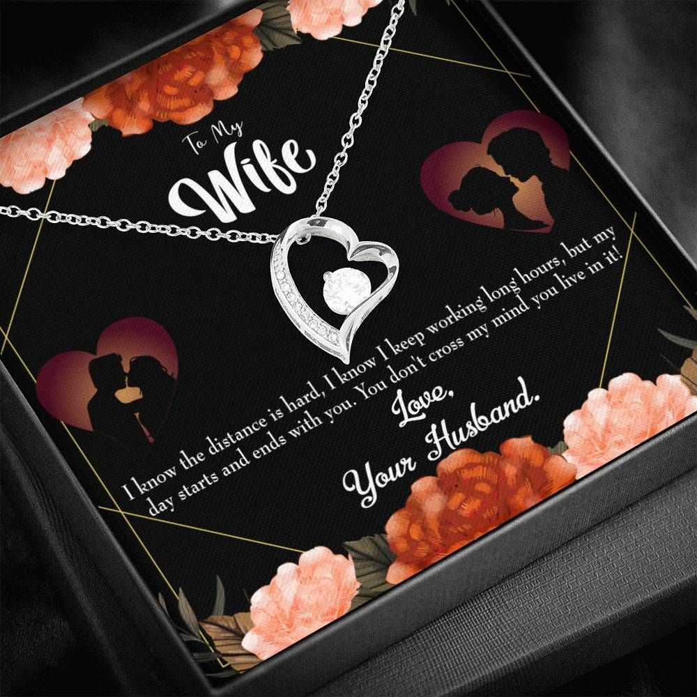 18K Gold Forever Love Necklace Gift For Wife Always On My Mind Forever Love Necklace Forever Love Necklace