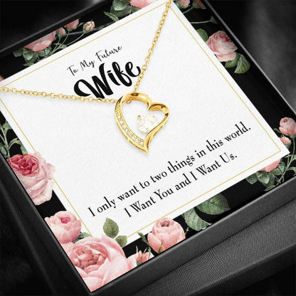 Gift For Wife Want You And I Want Us Forever Love Necklace