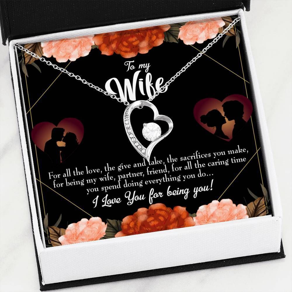 I Love You For Being You Gift For Wife 18K Gold Forever Love Necklace