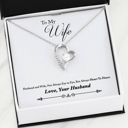 Gift For Wife Always Heart To Heart Forever Love Necklace