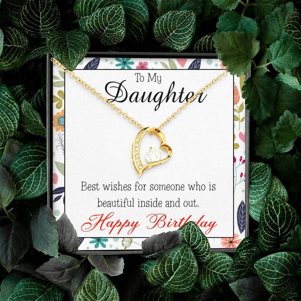 Gift For Daughter Happy Birthday Best Wishes For You Forever Love Necklace