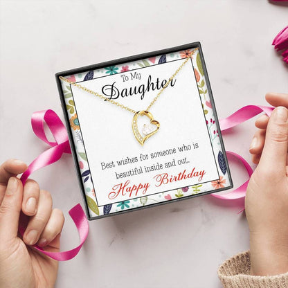 Gift For Daughter Happy Birthday Best Wishes For You Forever Love Necklace