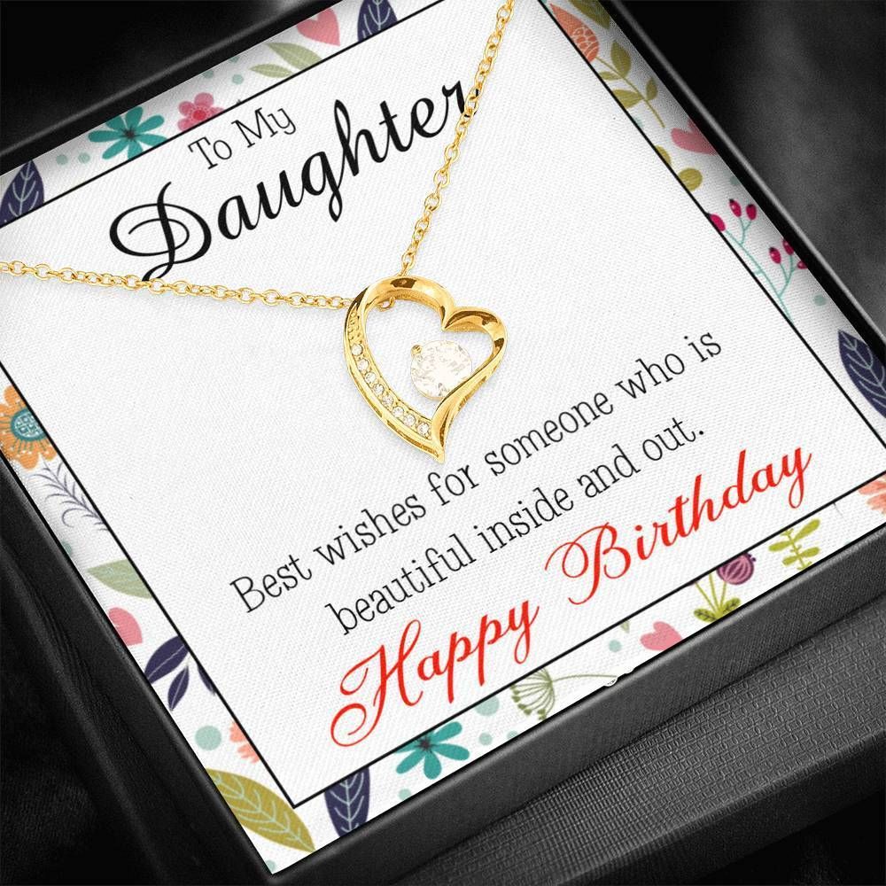 Gift For Daughter Happy Birthday Best Wishes For You Forever Love Necklace