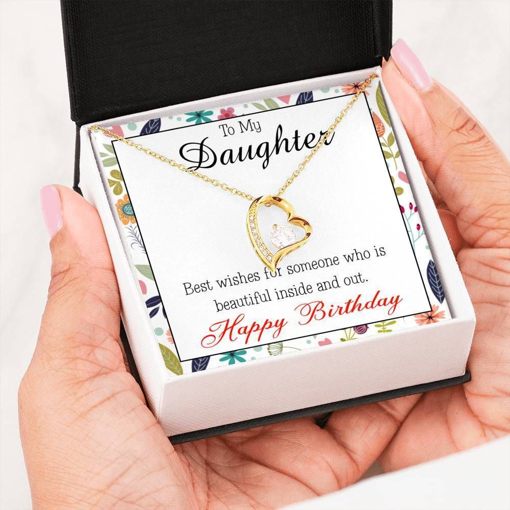 Gift For Daughter Happy Birthday Best Wishes For You Forever Love Necklace