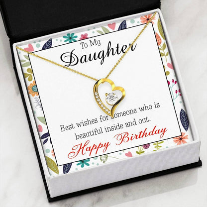 Gift For Daughter Happy Birthday Best Wishes For You Forever Love Necklace