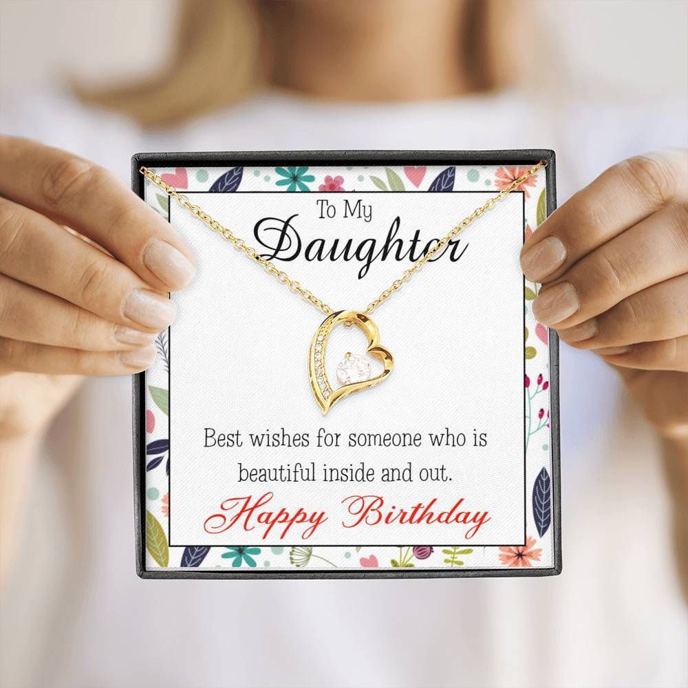 Gift For Daughter Happy Birthday Best Wishes For You Forever Love Necklace