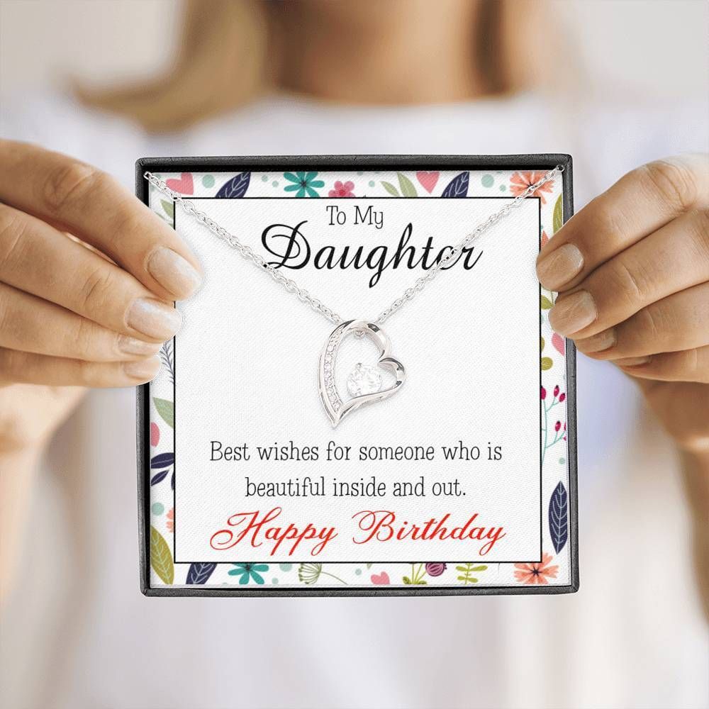 Gift For Daughter Happy Birthday Best Wishes For You Forever Love Necklace