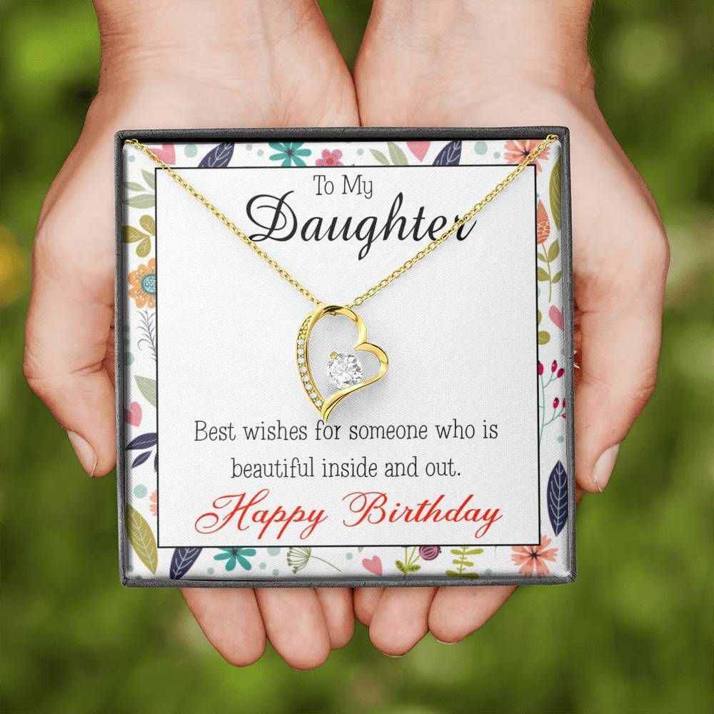 Gift For Daughter Happy Birthday Best Wishes For You Forever Love Necklace