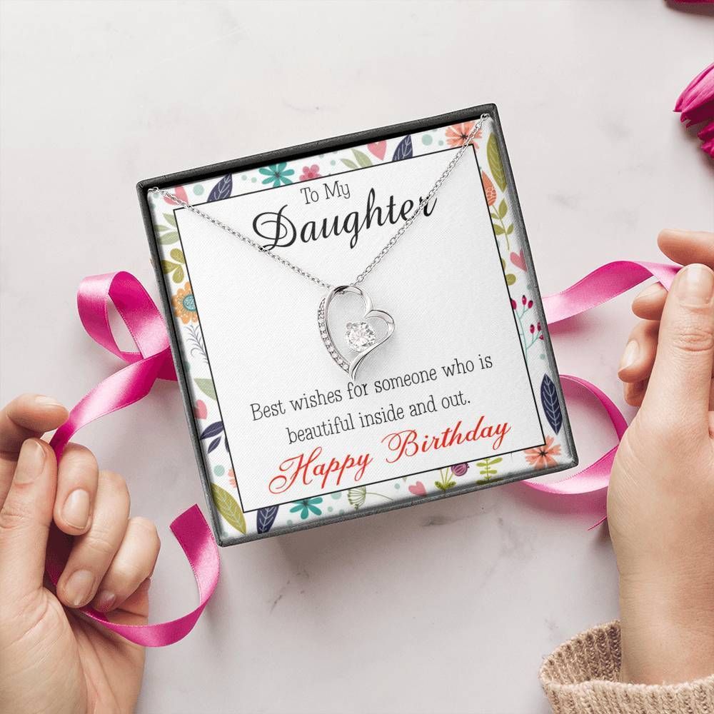 Gift For Daughter Happy Birthday Best Wishes For You Forever Love Necklace